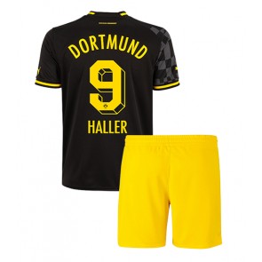Borussia Dortmund Sebastien Haller #9 Bortedraktsett Barn 2022-23 Kortermet (+ Korte bukser)